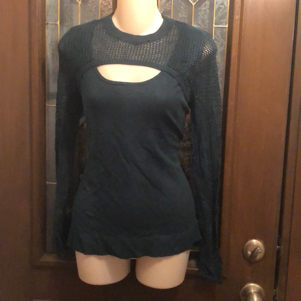 Torrid emerald green cutout sweater 00